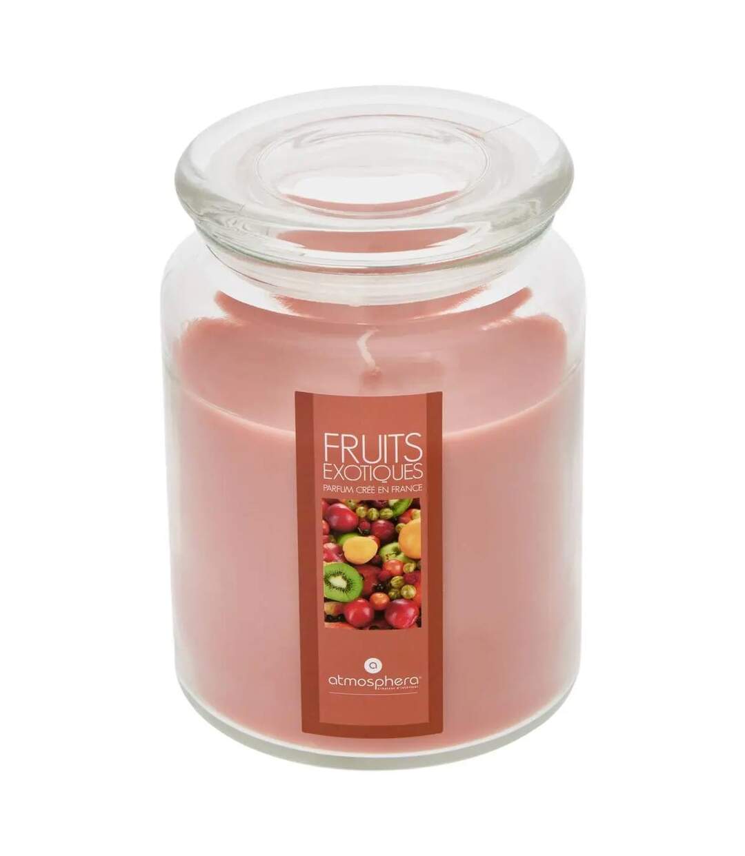 Bougie Parfumée en Verre Couvercle 510g Fruits Exotiques-1