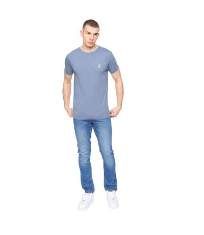 T-shirt Deuxtip Homme Bleu Chiné Crosshatch