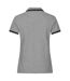 Womens/ladies Astoria Polo Shirt Grey Melange Clique-2