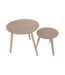 Tables gigognes rondes bois brut (Lot de 2)