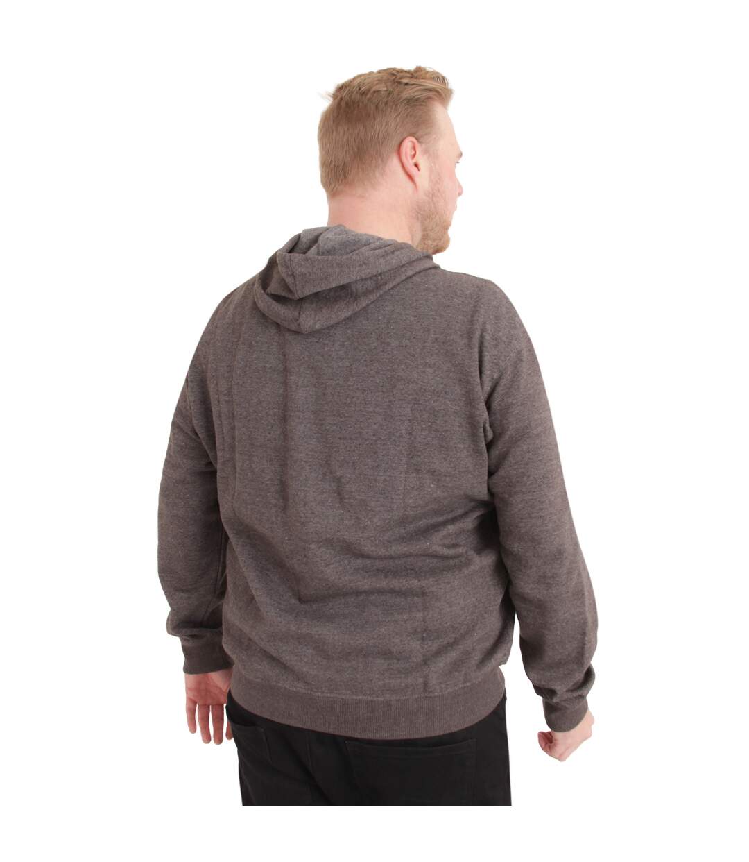 Duke Mens Rockford Kingsize Cantor Zip Through Hooded Sweatshirt (Grey)