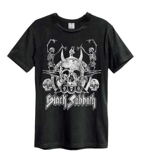 T-shirt Style Black Sabbath Dancing Skulls Adulte Noir Amplified