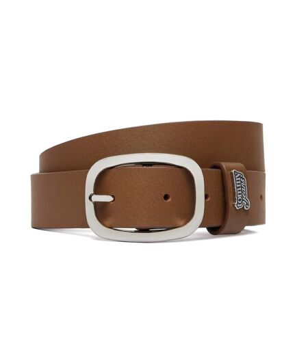 Ceinture camel femme tommy hilfiger tjw oval 3.0