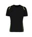 T-shirt Motif/style Contrasté Homme Noir Jaune Fluo Kustom Kit-1