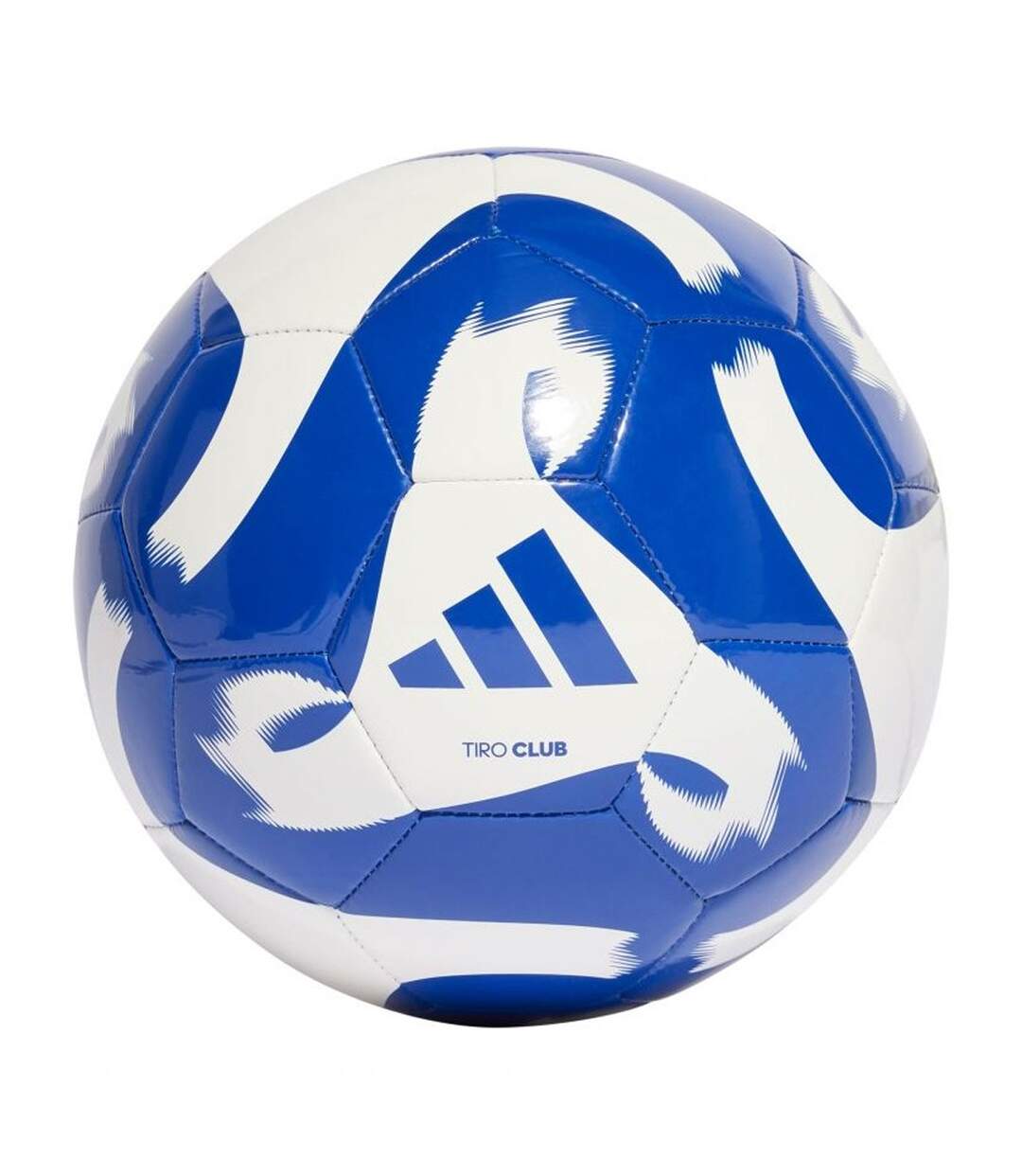 Ballon De Foot Motif/style À Panneaux Tiro Club Taille 5 Blanc Bleu Adidas-1