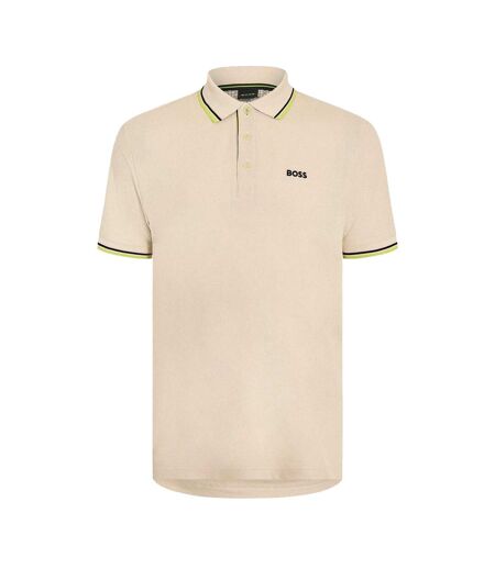 Polo Manches Courtes Paddy Homme Blanc Boss