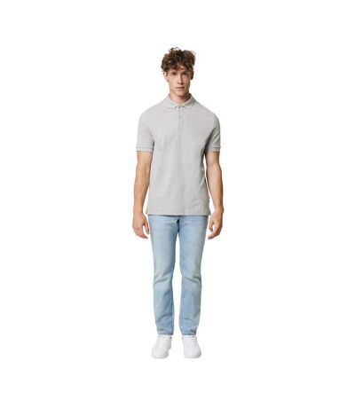 Mens Yosemite Pique Polo Shirt Heather Grey Iqoniq