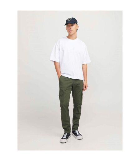 Pantalon À Poches Flake Homme Kaki Foncé Jack And Jones