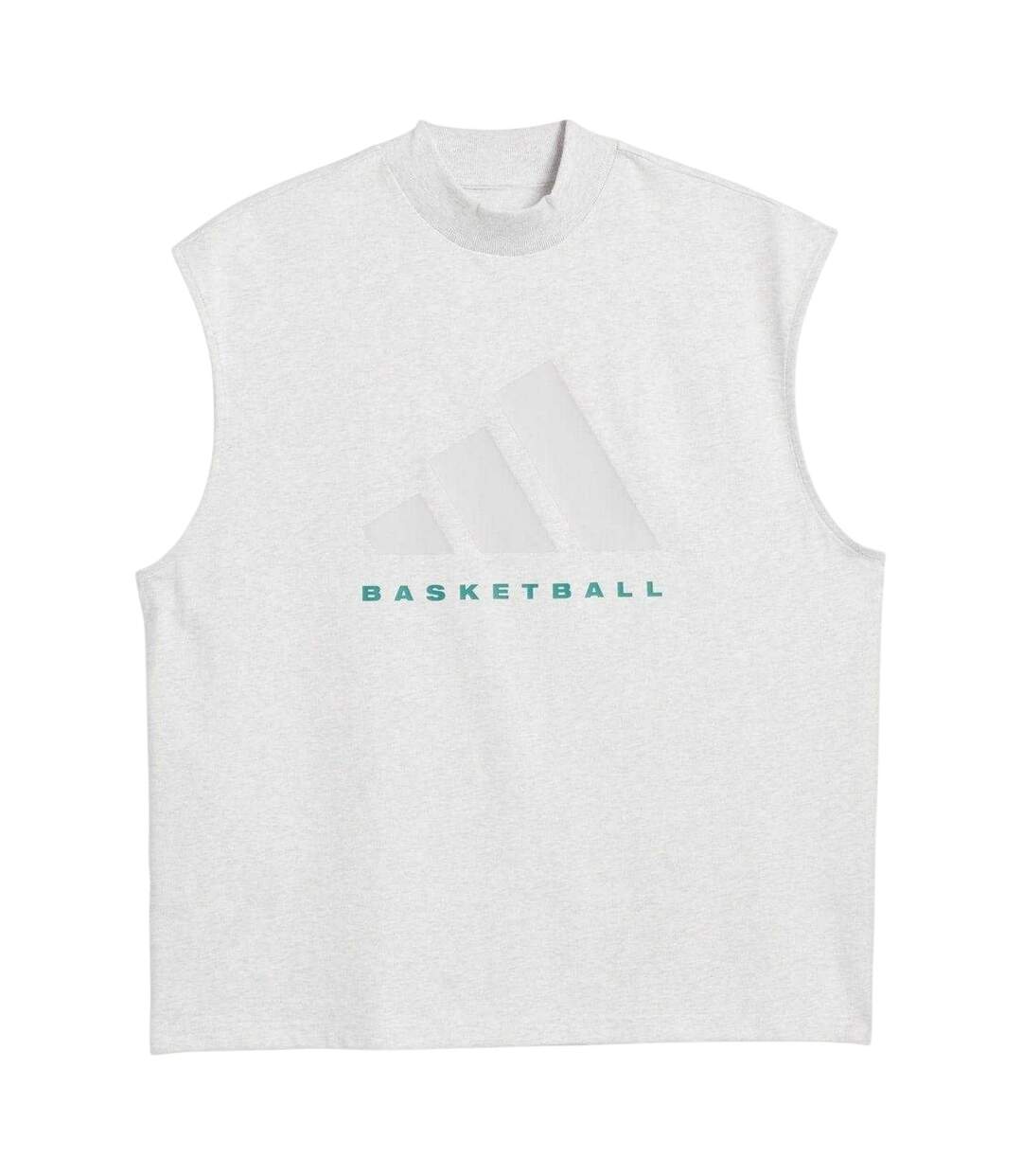 Unisex Adult Adi Cotton Basketball Tank Top Grey Adidas-2