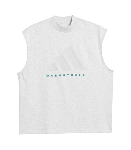 Unisex Adult Adi Cotton Basketball Tank Top Grey Adidas
