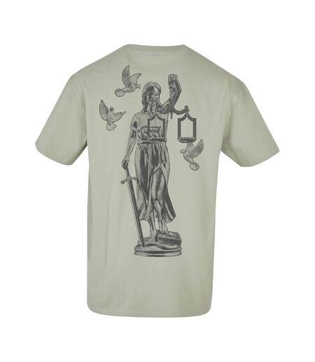 T-shirt Justice Homme Vert De Gris Clair Mister Tee