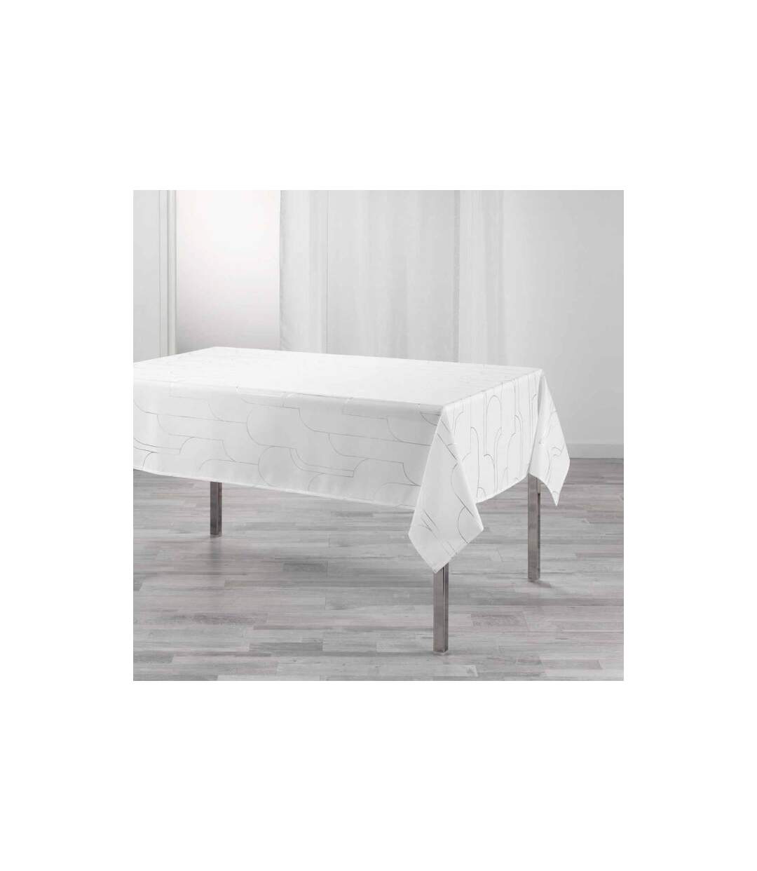 Nappe Imprimée Domea 150x300cm Blanc-1