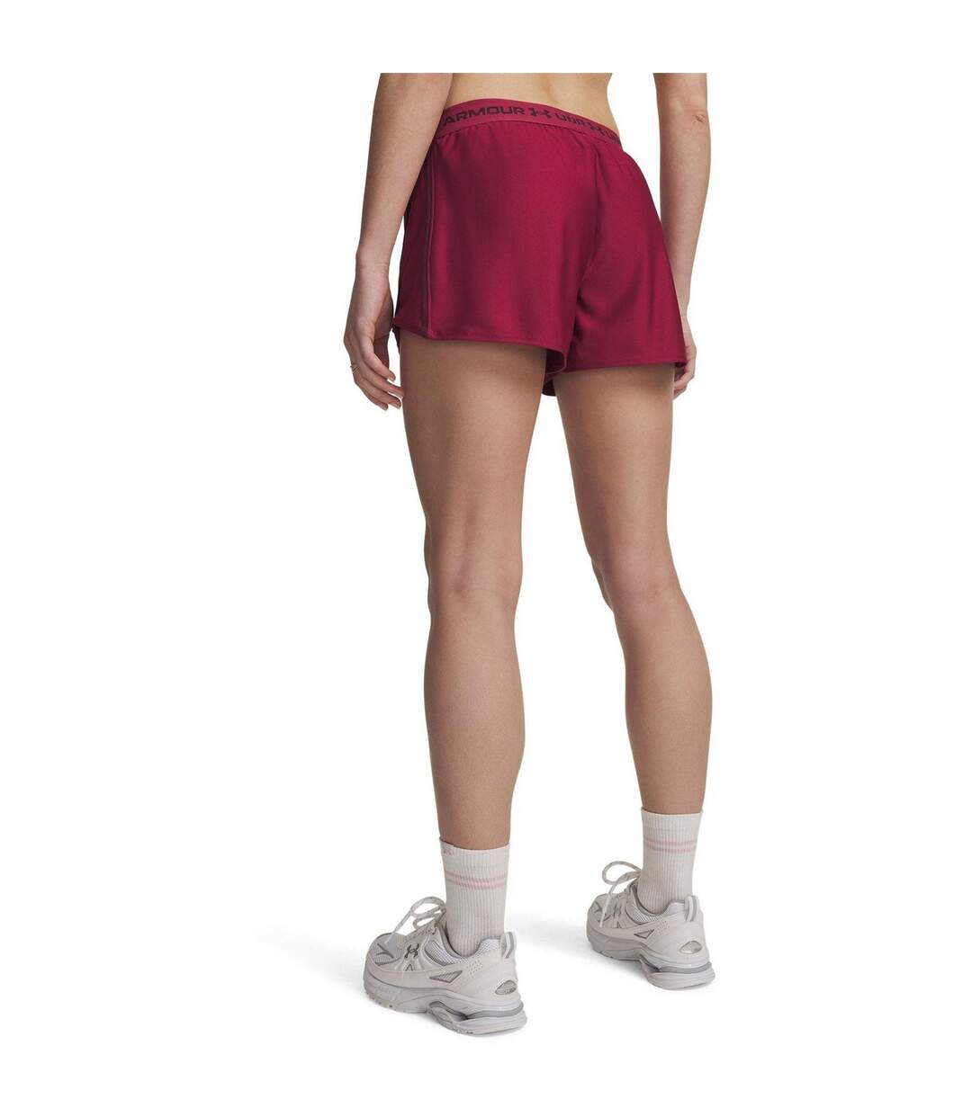 Womens/ladies Play Up 2 In 1 Shorts Claret Under Armour-2