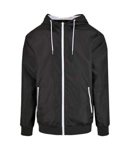 Veste Coupe-vent Homme Noir Blanc Build Your Brand