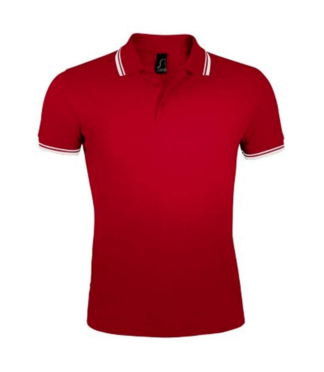 SOLS - Polo manches courtes PASADENA - Homme (Rouge/blanc) - UTPC2431