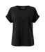 T-shirt Manches Courtes Motif/style Logo Femme Noir USA Pro-1