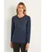 T-shirt uni droit court avec strass col rond-1