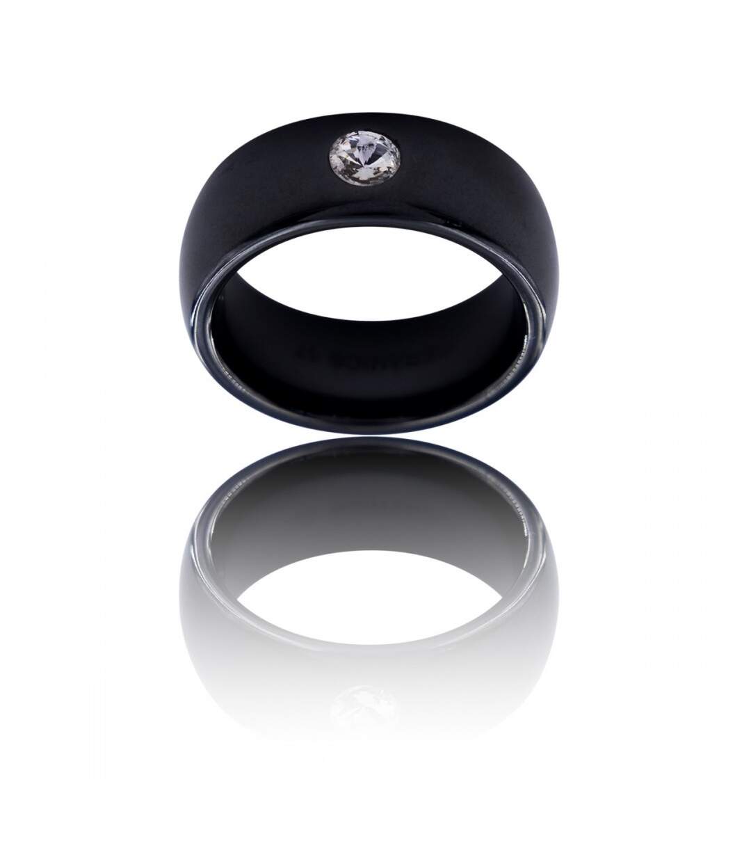 Coffret Bague Femme en Céramique Ornée Zirconium-1