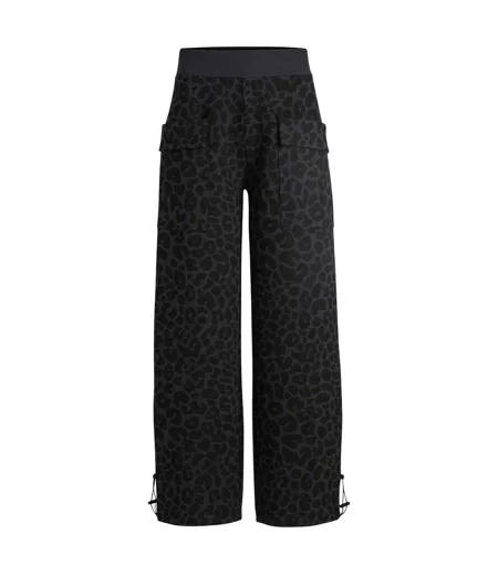 Pantalon De Survêtement Naomi À Imprimé Animalier Femmes/dames Noir Boss
