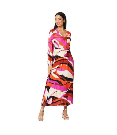 Womens/ladies abstract volume maxi dress multicoloured Principles