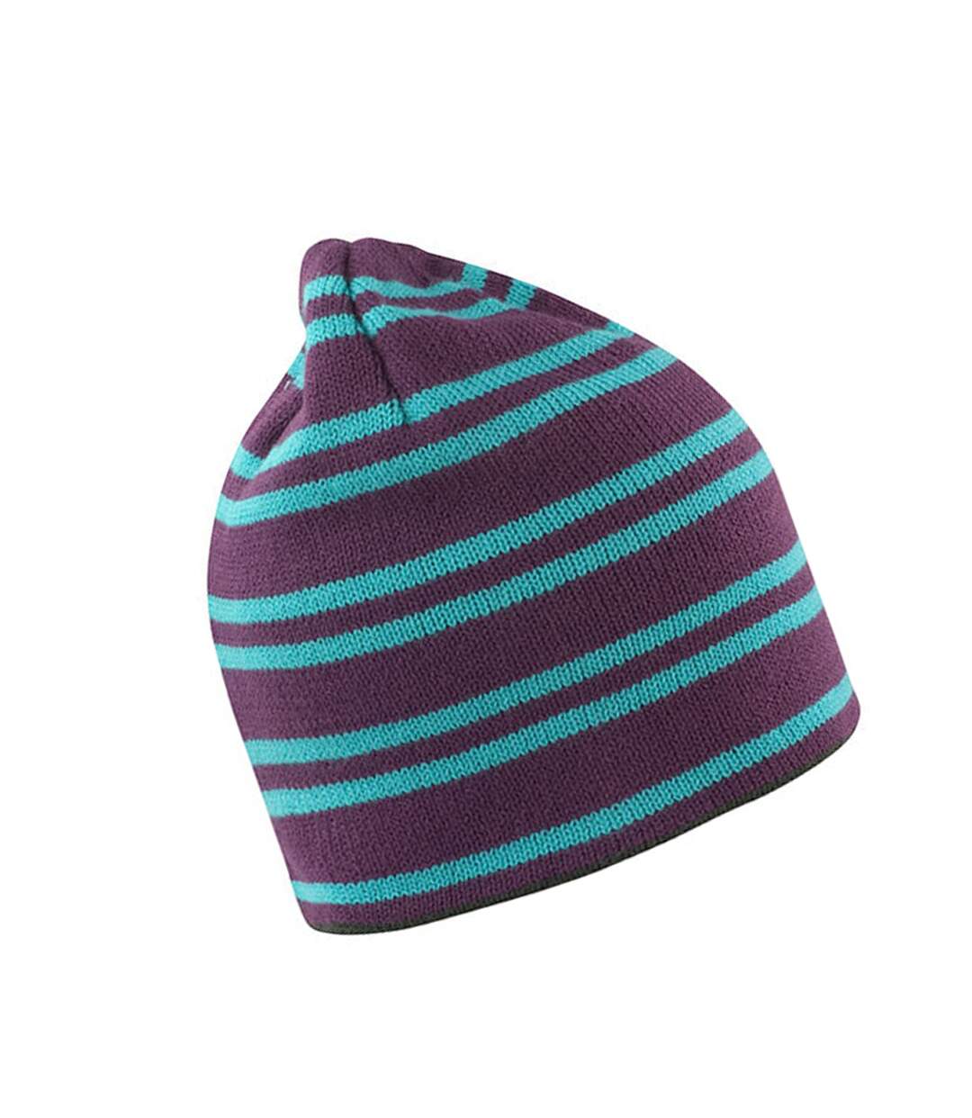 Bonnet Team Prune Turquoise Vif Gris Result Winter Essentials-3