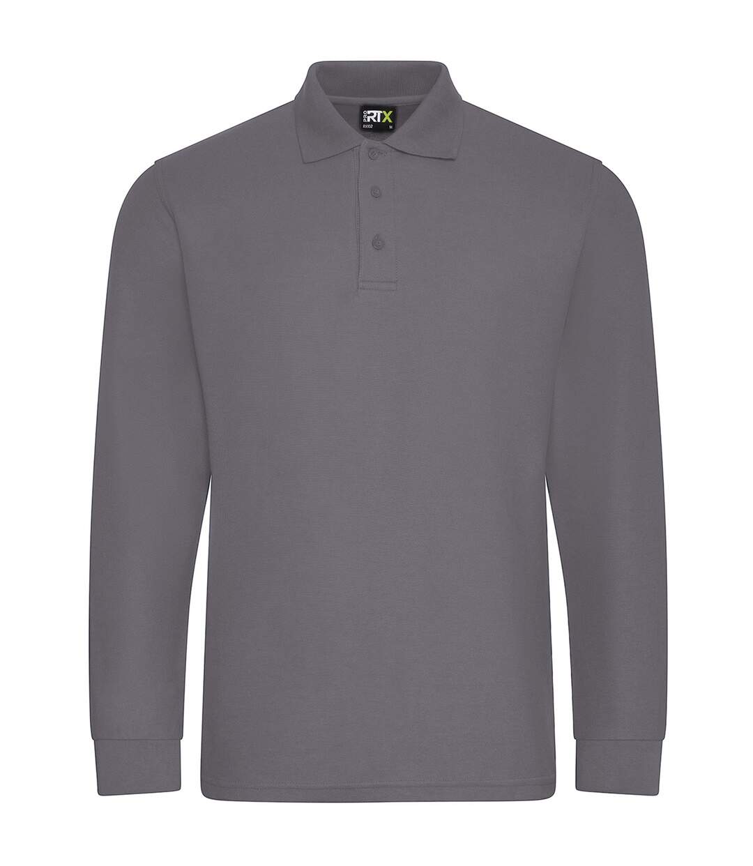 PRORTX Mens Long-Sleeved Polo Shirt (Solid Grey) - UTRW7912-1