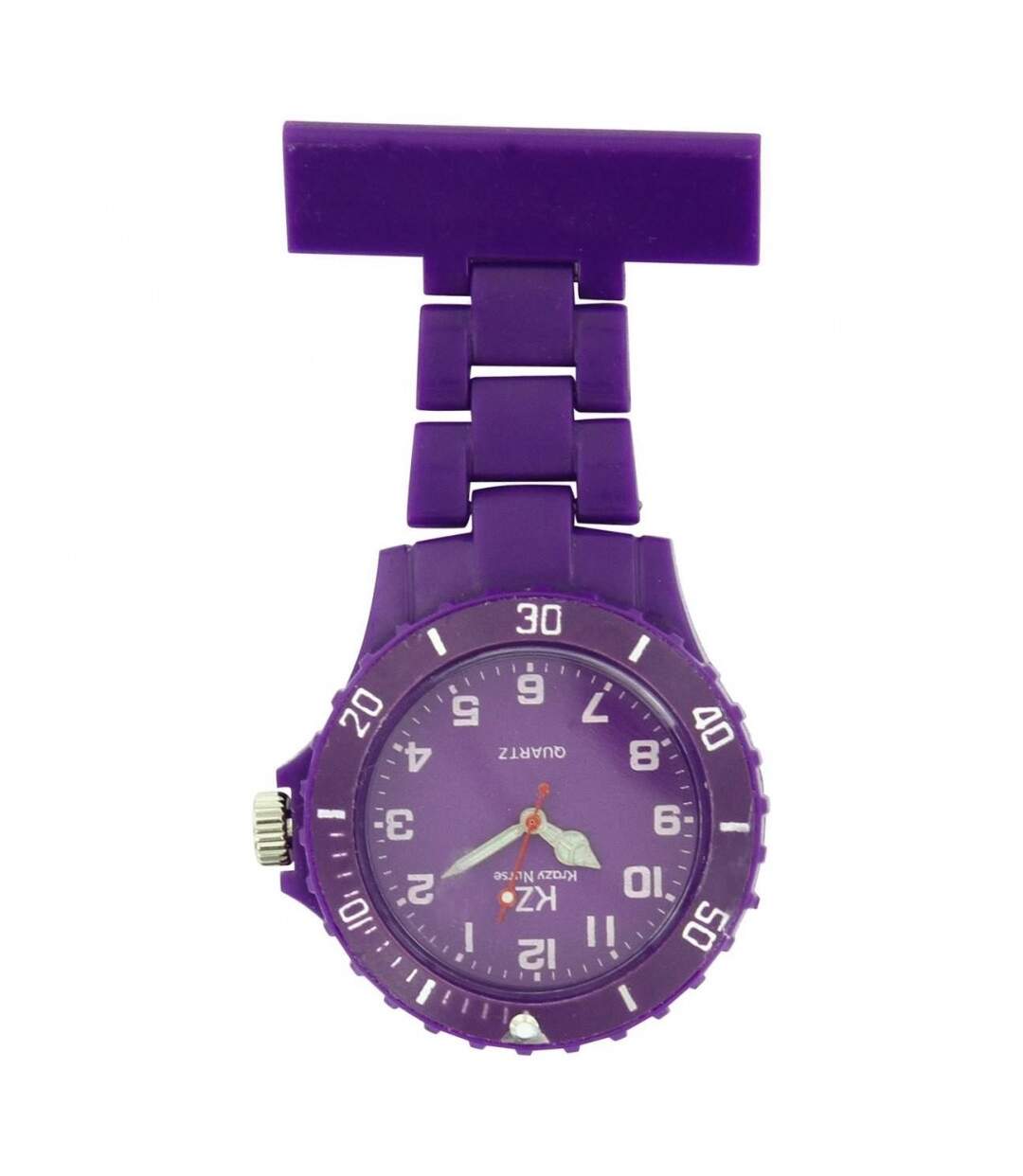 Montre infirmière Plastique Mauve broche 85-1