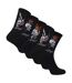5 Pairs Mens Crew Socks - Breathable Novelty Patterned Socks-1