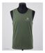 Débardeur homme Challenger SINCERE vert kaki — Confort pur coton jersey peigné-3