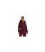 Womens/ladies Classics Cropped Full Zip Hoodie Wine Mars The Label-1