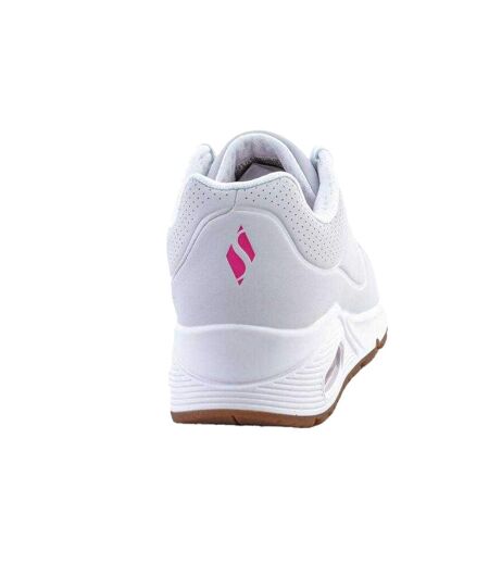 Baskets Motif/style Logo Uno Stand On Air Femme Blanc Skechers