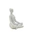 Statuette Yoga Femme Donnina 23cm Argent-4