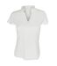 T-shirt À Manches Courtes Et Col Mandarin Femme Blanc Kustom Kit-2