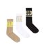 Lot de 3 Paires de Chaussettes Noires/Vertes Homme Diesel Calzino - 39/42