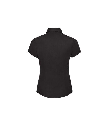 Russell Collection Womens/Ladies Easy-Care Fitted Short-Sleeved Shirt (Black) - UTPC5856