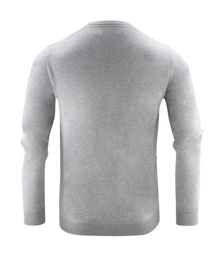 Mens Ashland Round Neck Sweatshirt Grey Melange James Harvest