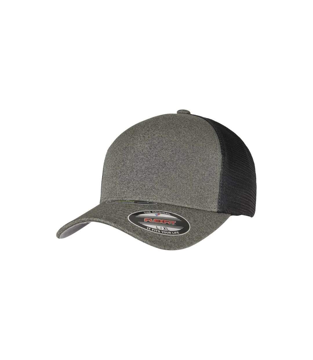 Casquette Trucker Motif/style 1 Panneau Olive Noir Flexfit-4