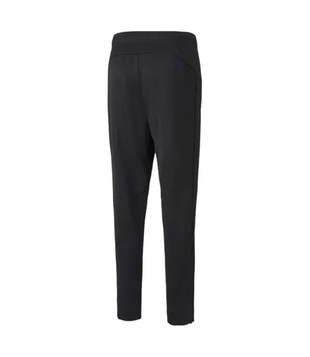 Mens Logo Tapered Tracksuit Bottoms Black Puma
