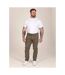 Mens Kelvin D555 Stretch Tapered Chinos Khaki Brown Duke-1