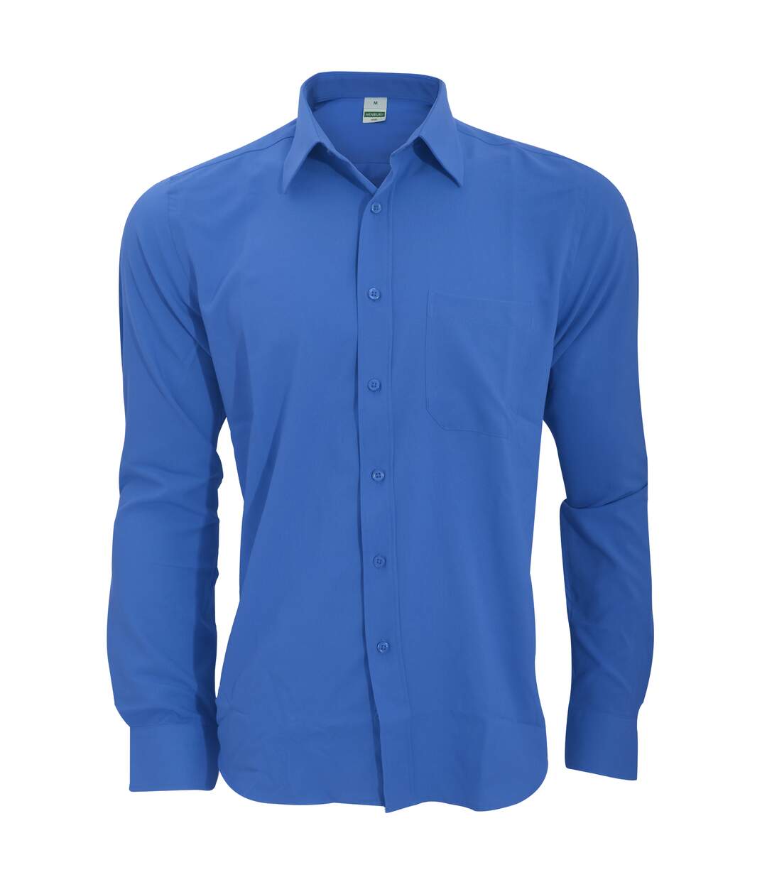 Henbury Mens Wicking Long Sleeve Work Shirt (Royal) - UTRW2696