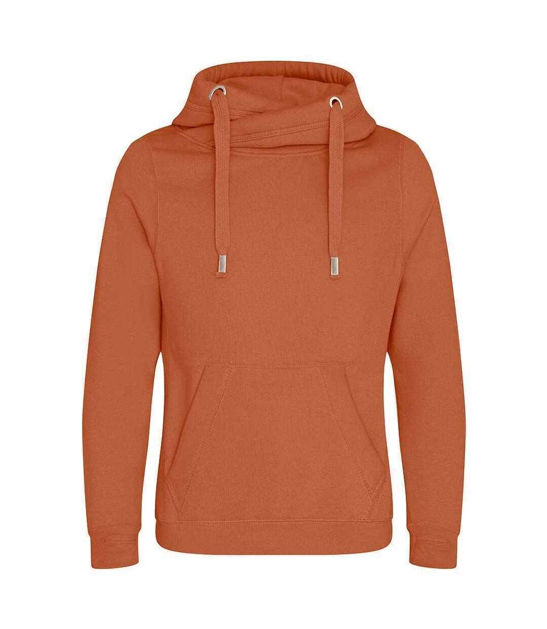 Sweat à capuche homme orange foncé Awdis-1