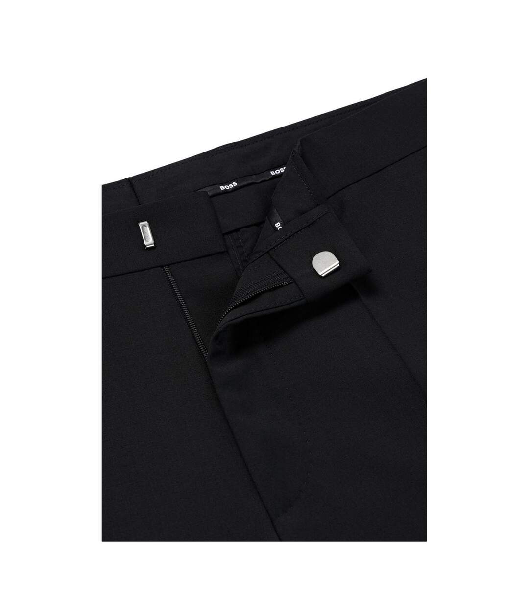 Mens Genius Straight Chinos Black Boss-4