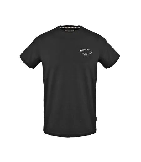 Mens London 1851 Logo T-shirt Black Aquascutum