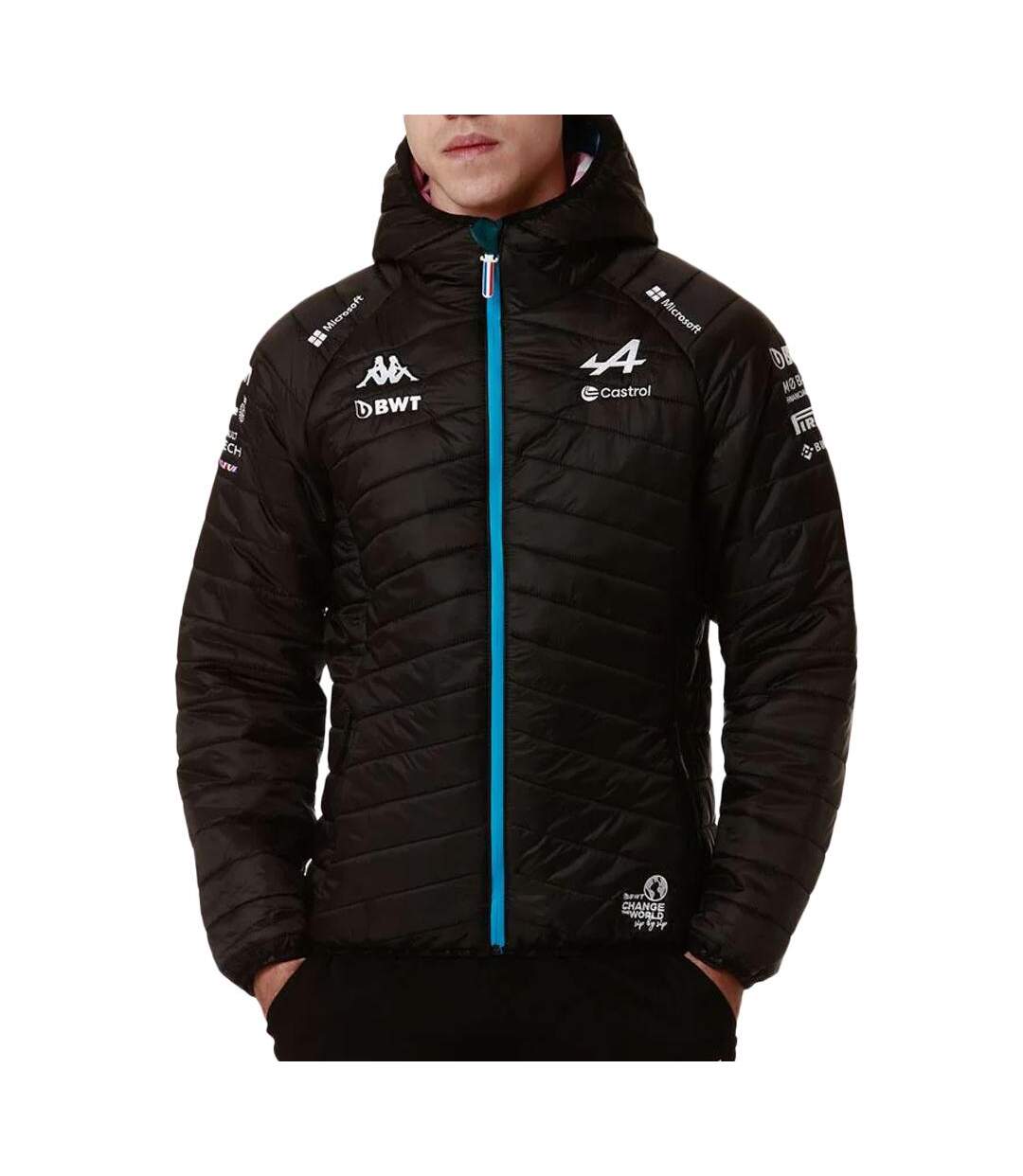 Doudoune noire/turquoise homme kappa aboucou alpine f1 - xxl-1