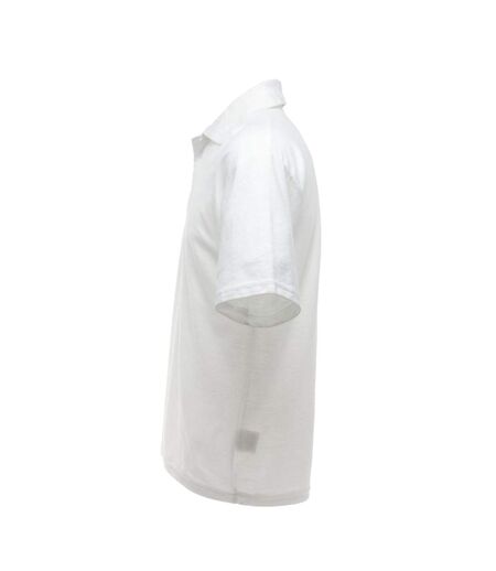 UCC 50/50 Mens Plain Piqué Short Sleeve Polo Shirt (White) - UTBC1194