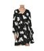 Robe Noir/Blanche Fleurs Femme JDY Base - L