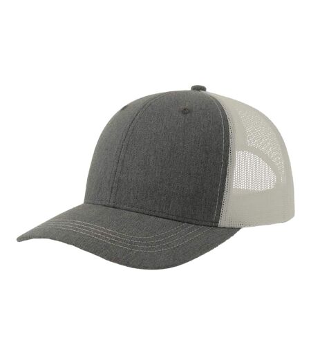 Casquette Trucker Motif/style 6 Panneaux Sonic-s Adulte Gris Chiné Blanc Atlantis Headwear