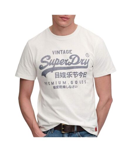 T-Shirt blanc homme superdry classic 1