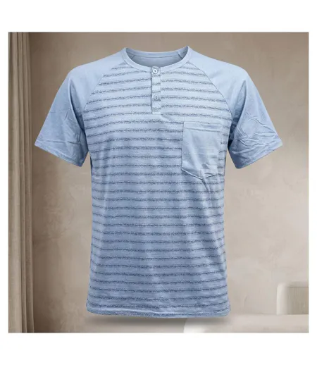 OZABI Ensemble Pyjama Pyjama Court Homme Coton