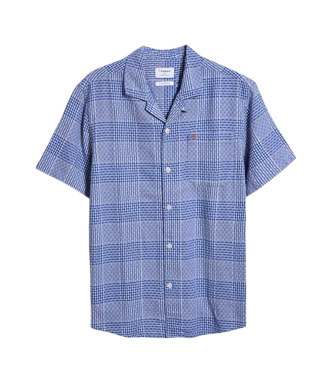 Chemise Motif/style À Carreaux Homme Bleu Farah-2